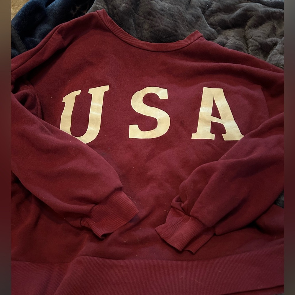 Red Sweater- says USA